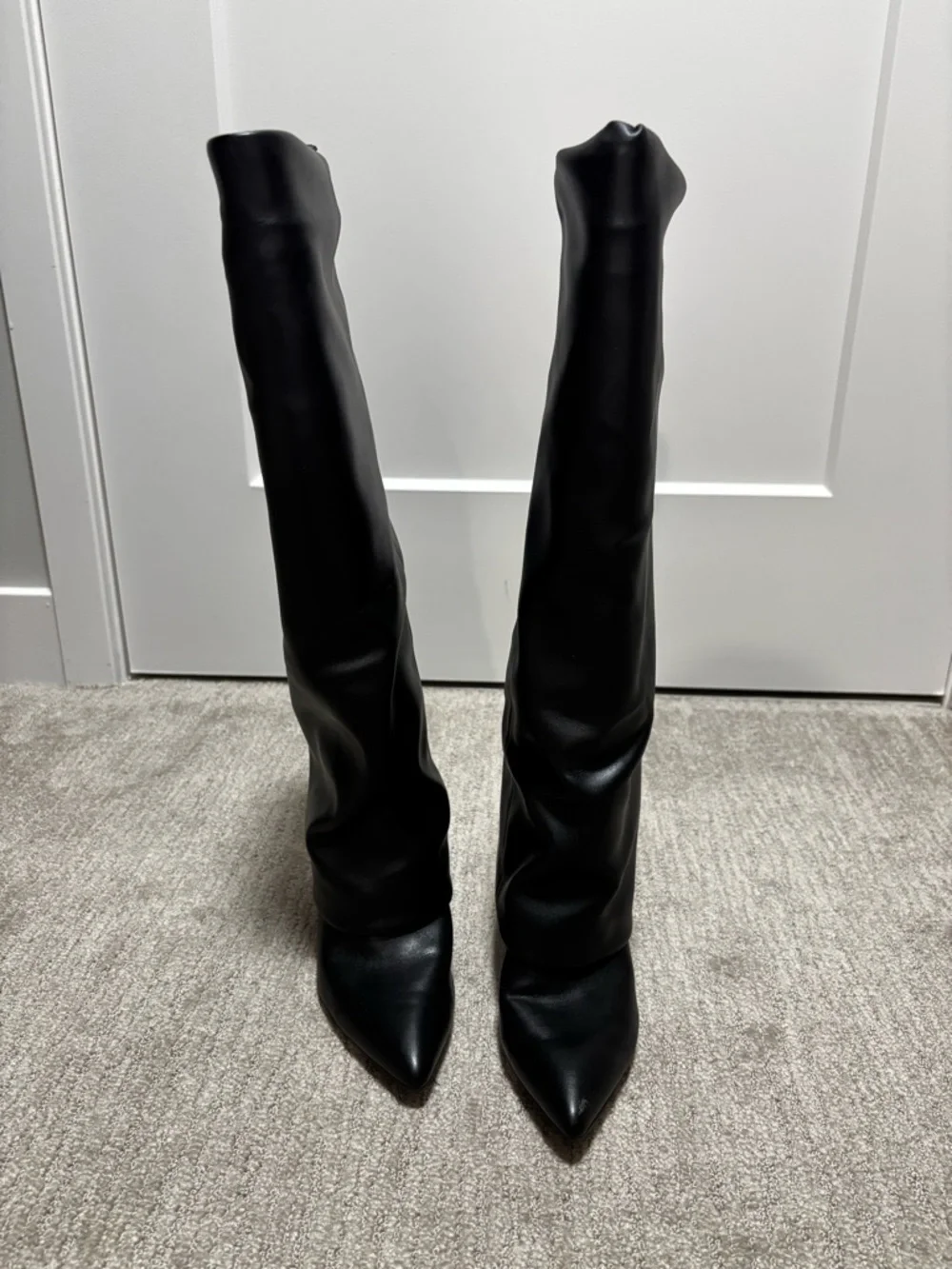 Guess Black Over-the-Knee Pointed Toe Boots